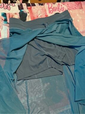 HALARA Teal Blue Athletic Skort with Built-in Shorts